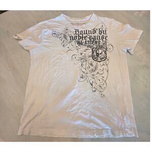 Express Men's 100% Cotton Graphic Crewneck T-Shirt Y2K Skulls Grunge SZ Large